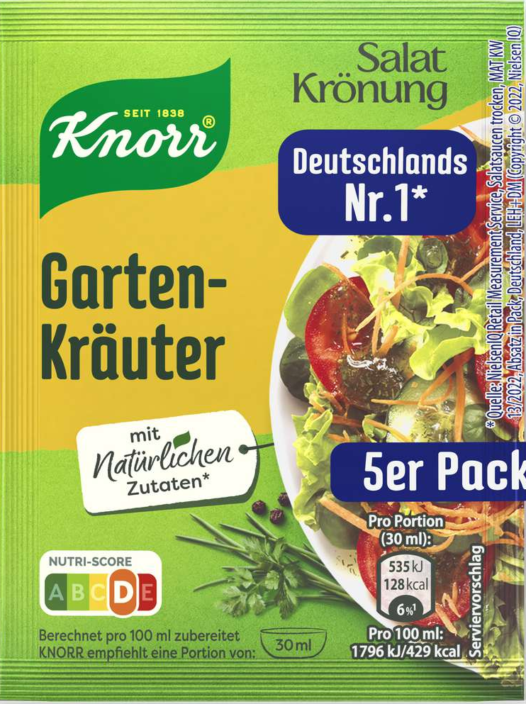 Knorr Salatkrönung Paquete de las 14 variedades en un solo paquete