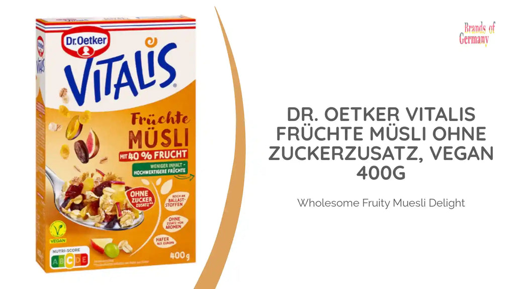 Dr. Oetker Vitalis Fr&uuml;chte M&uuml;sli ohne Zuckerzusatz, vegan 400g by@Outfy