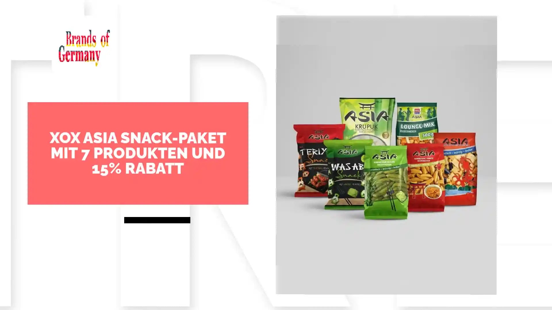 XOX Asia Snack-Paket mit 7 Produkten und 15% Rabatt by@Outfy
