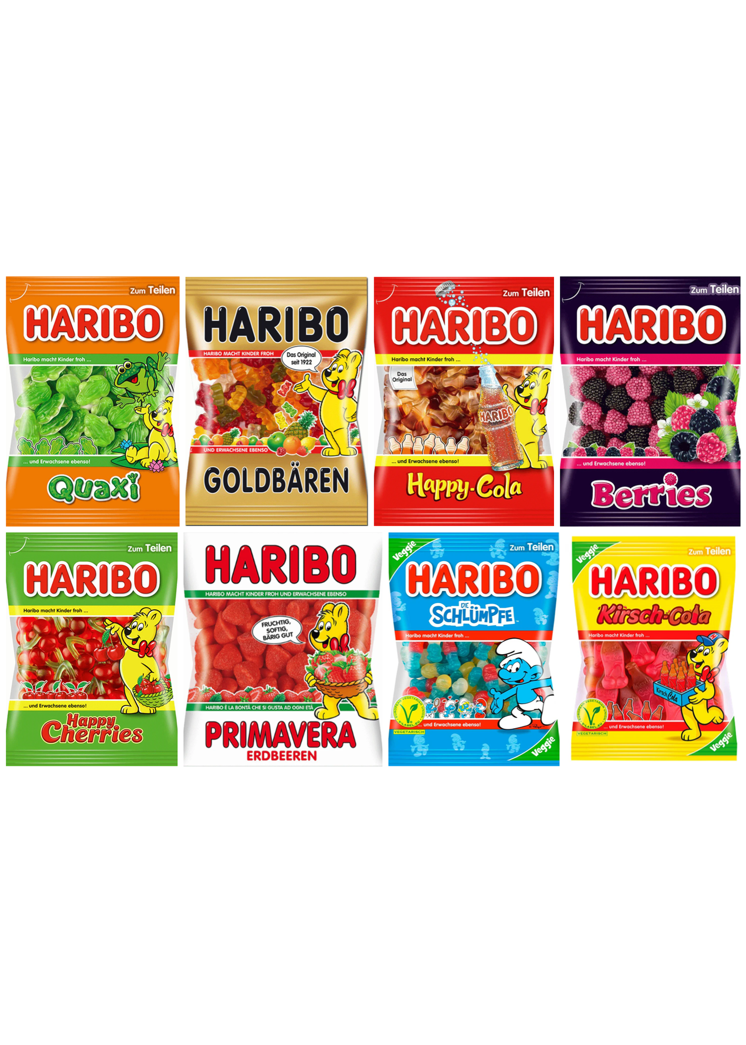 Haribo Favoriten Bundle mit den 8 beliebtesten Sorten