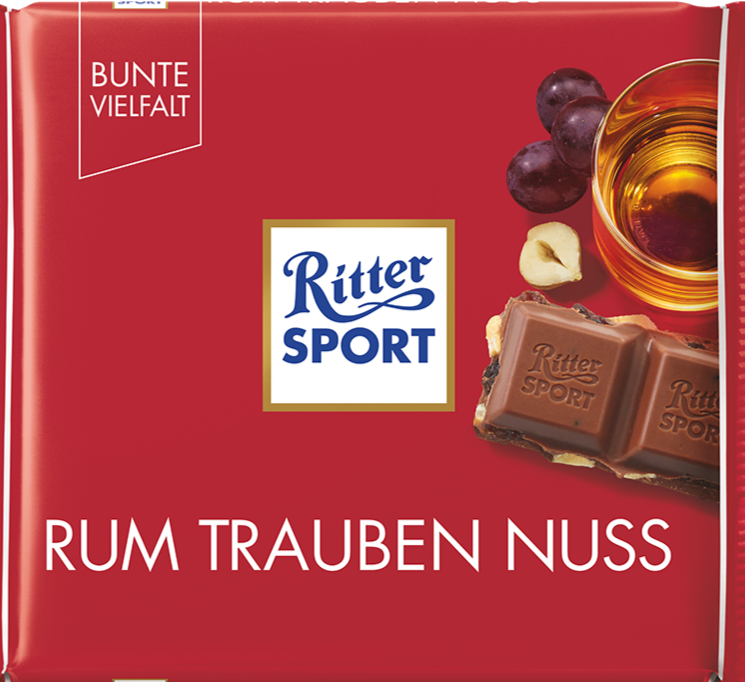 Ritter Sport Schokolade Rum-Trauben-Nuß 100g