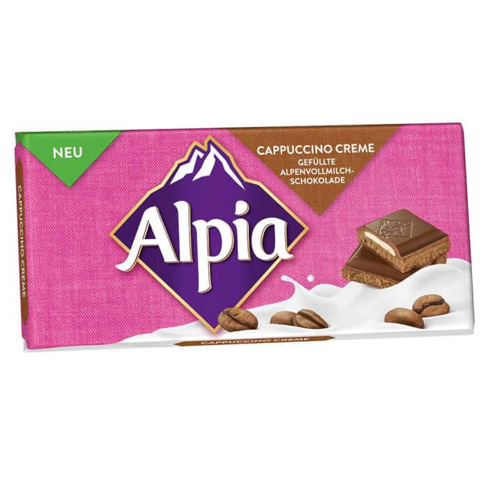 Alpia Cappuccino Creme Schokoladen Tafel 100g / 3.52oz