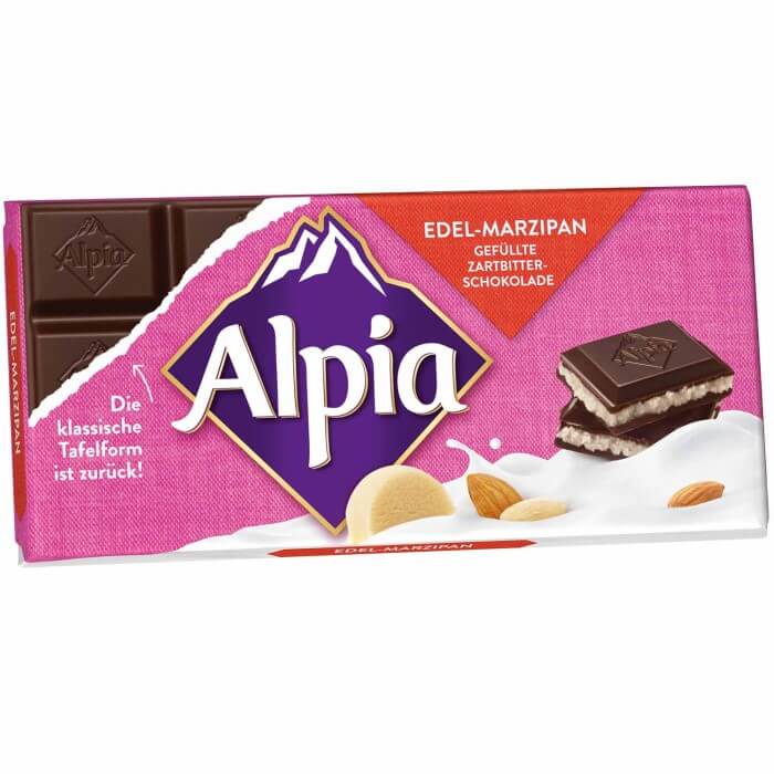 Alpia Edel-Marzipan Schokoladen Tafel 100g / 3.52oz