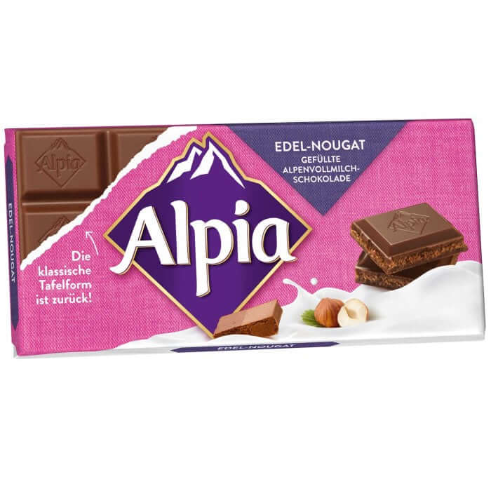 Alpia Edel-Nougat Schokoladen Tafel 100g / 3.52oz