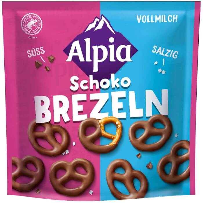 Alpia Schoko Brezeln in Vollmilchschokolade 140g