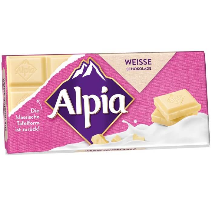 Alpia Weisse Schokoladen Tafel 100g / 3.52oz