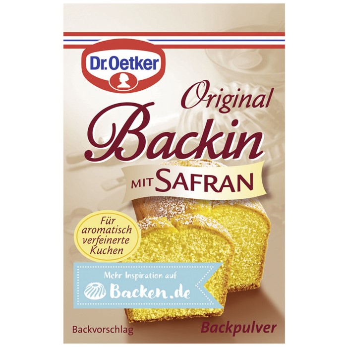 Dr. Oetker Original Backin mit Safran Backpulver 3er Pack