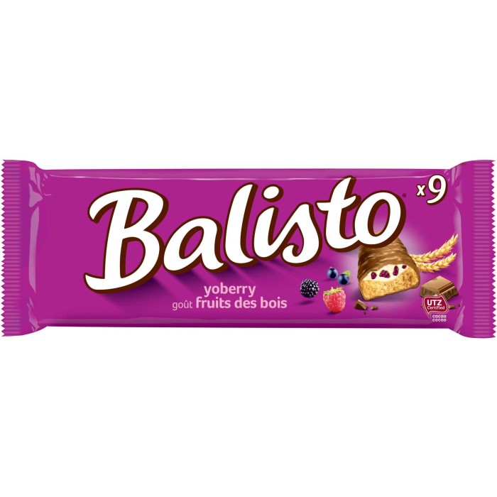 Balisto Joghurt-Beeren Vollkornkeks Riegel mit Milchschokolade 9 Stück