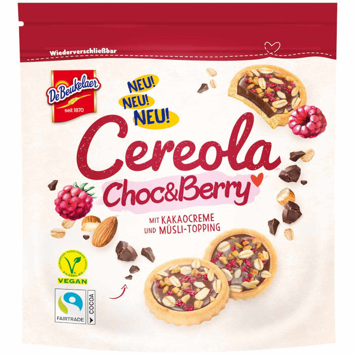 DeBeukelaer Cereola Choc & Berry Vegan 147g / 5.18oz
