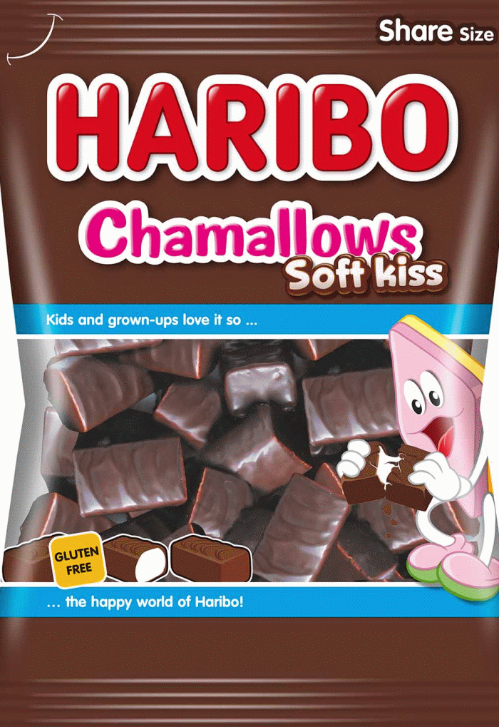HARIBO Chamallows Soft Kiss with Chocolate 200g HARIBO Chamallows Soft Kiss with Chocolate 200g