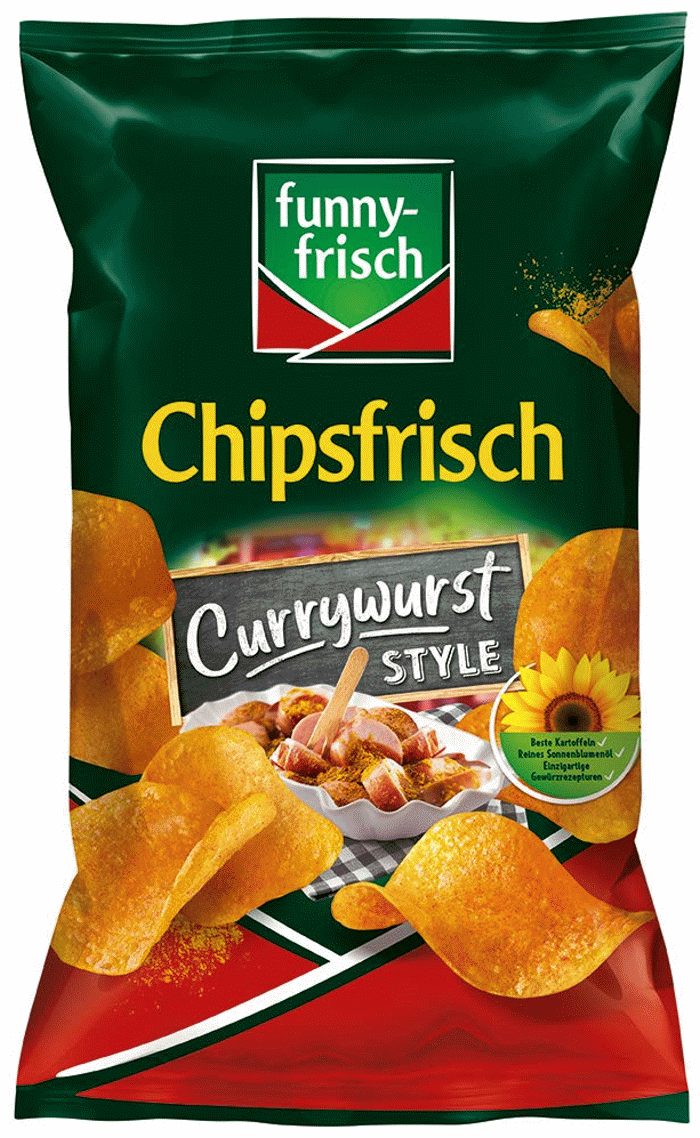 funny-frisch Chipsfrisch Currywurst Style Kartoffel Chips 150g