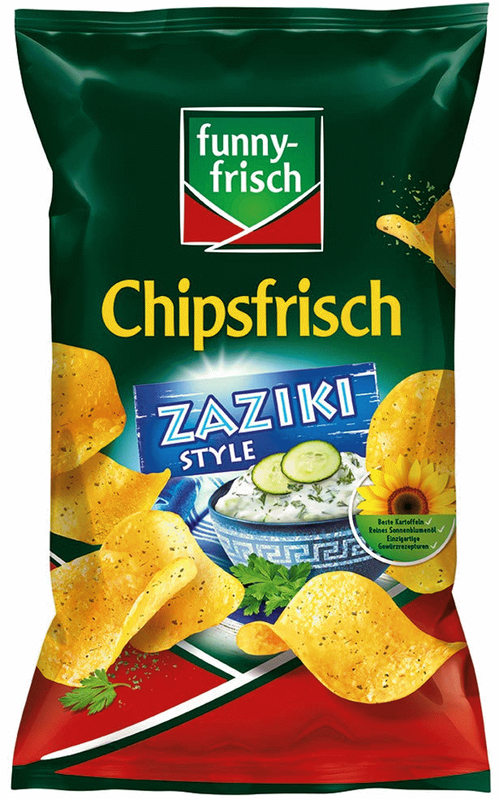 funny-frisch Chipsfrisch Zaziki Style Kartoffel Chips 150g
