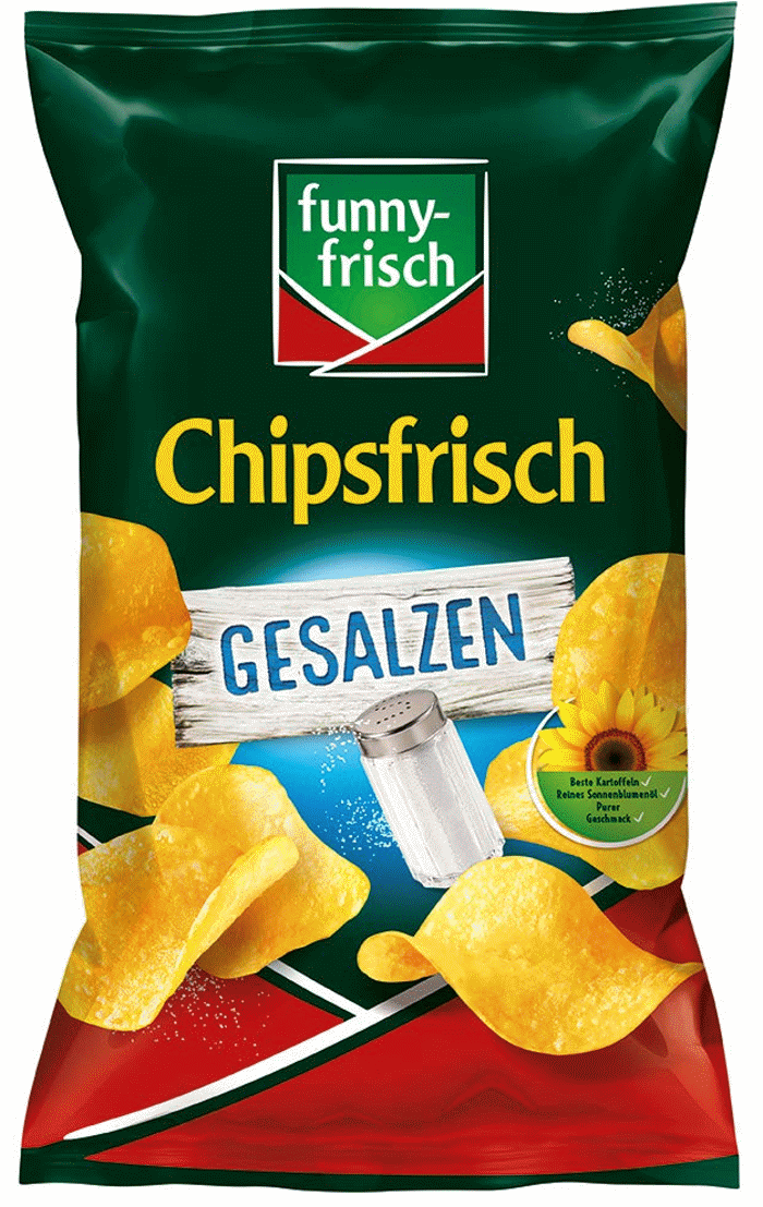 funny-frisch Chipsfrisch gesalzene Kartoffel Chips 150g