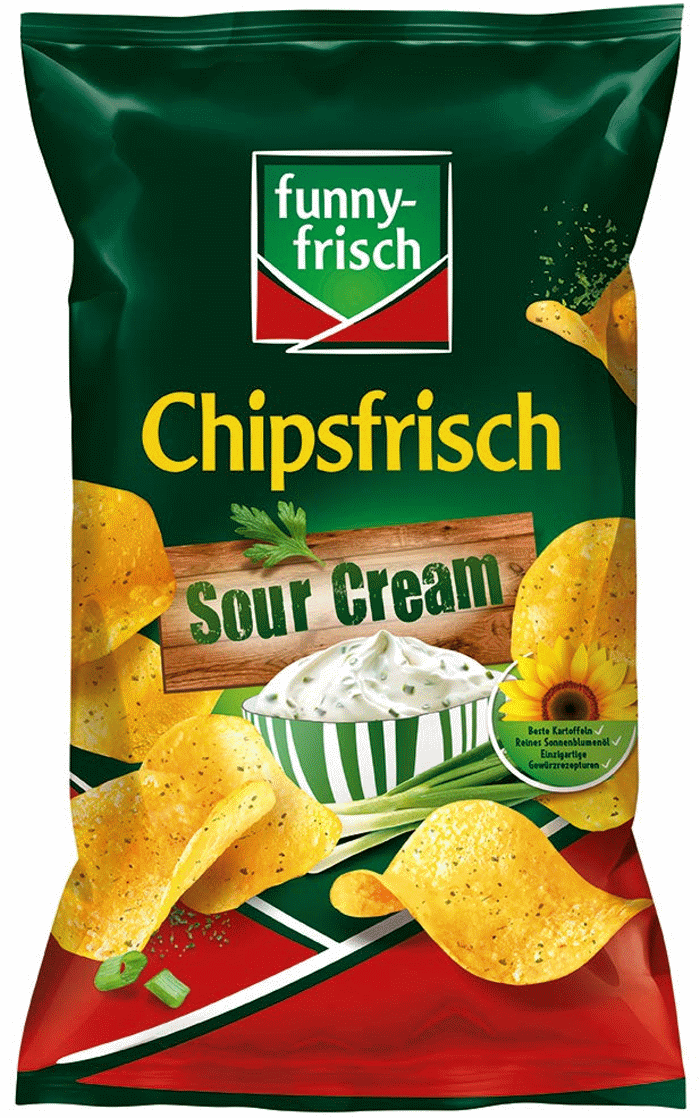 funny-frisch Chipsfrisch Sour Cream Kartoffel Chips 150g