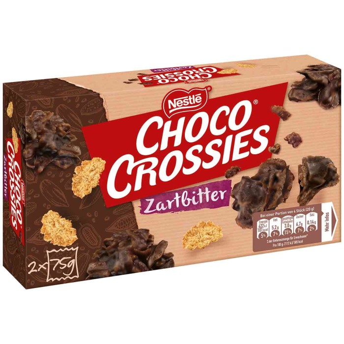 Horzel Walging Donder Nestlé Choco Crossies Puur 2 x 75g / 2 x 2.64 oz NET. GEWICHT – Merken van  Duitsland