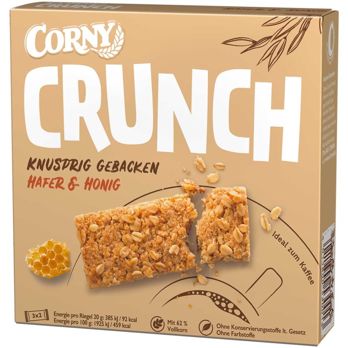 Corny Crunch Müsliriegel Hafer & Honig 120g