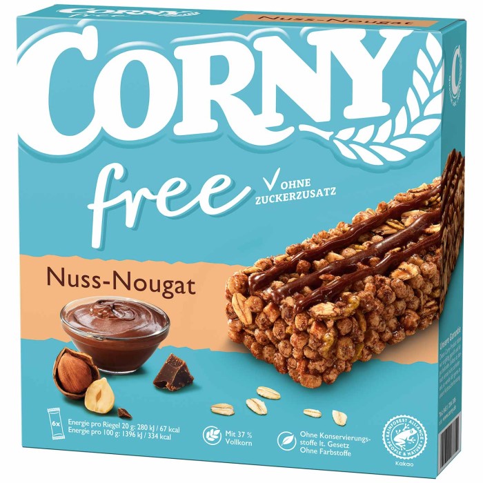 Corny Müsliriegel Free Nuss-Nougat 120g