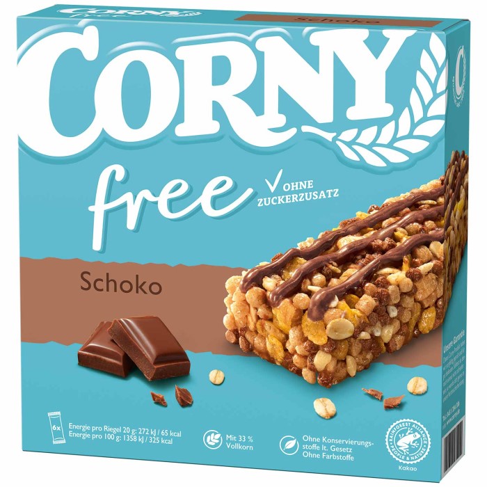 Corny Müsliriegel Free Schoko 120g