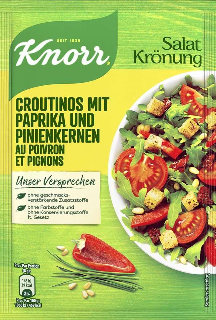 Knorr Salatkrönung Croutinos mit Paprika & Pinienkernen 25g
