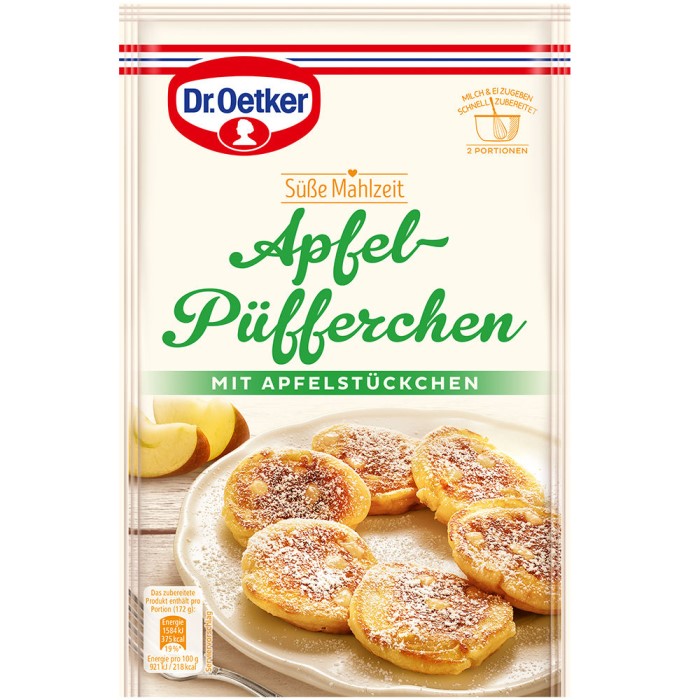 Dr. Oetker Dessertpulver Süße Mahlzeit Apfel Püfferchen 152g
