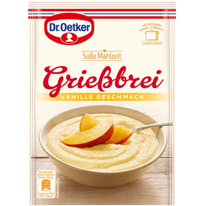 Dr. Oetker Grießbrei Vanille-Geschmack 90g