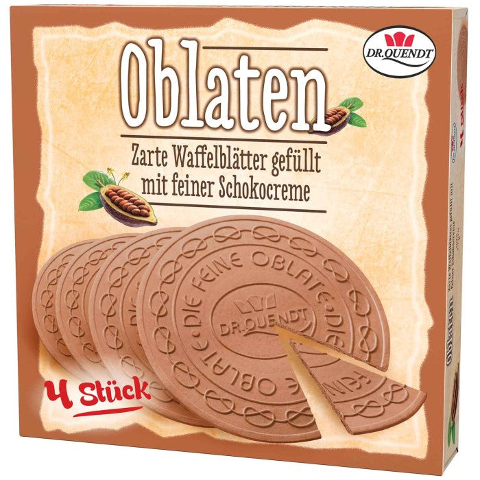Dr. Quendt Oblaten Schokoladencreme gefüllte Waffelblätter 4 Stück