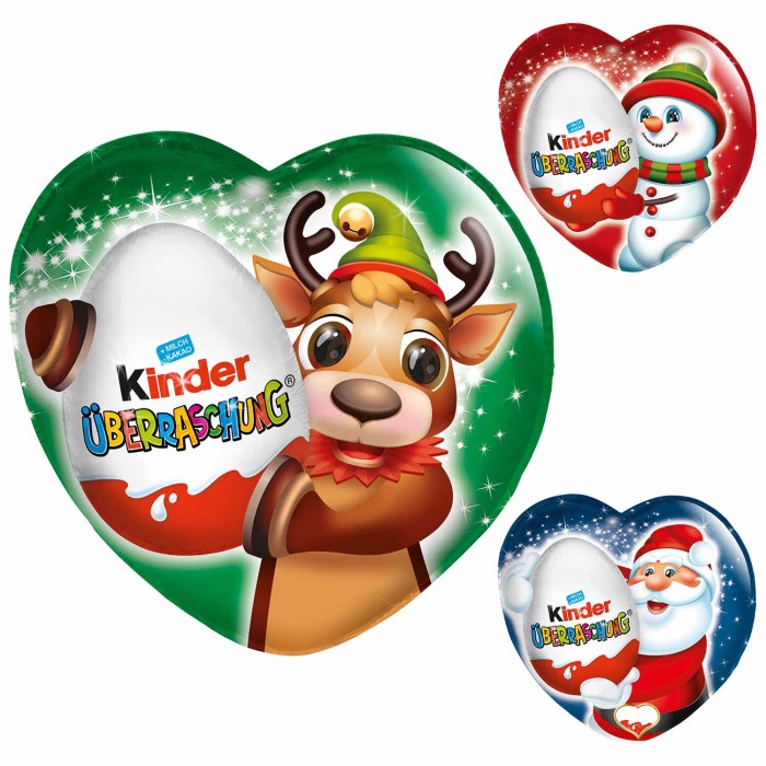 Ferrero Kinder Schokolade Hohlfigur Herz mit Überraschung 53g / 1.86 oz