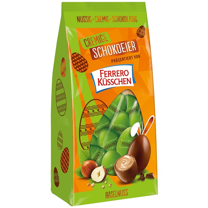 Ferrero Küsschen Cremige Haselnuss Schokoladen Oster Eier 100g / 3.52 oz