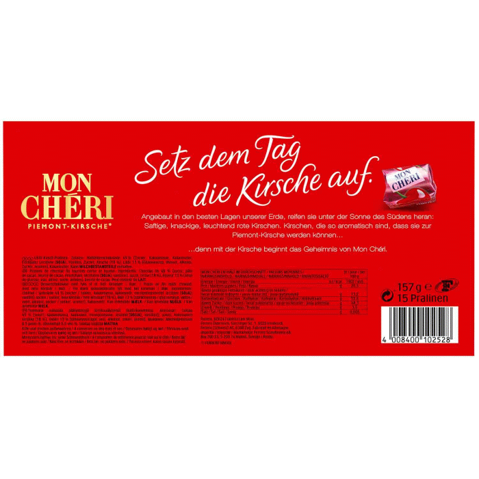 Mon Chéri Dark Chocolate Bites cherry liqueur, 15 Ct, 157 g