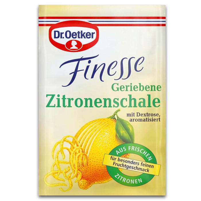 Dr. Oetker Finesse Geriebene Zitronenschale 3er Pack