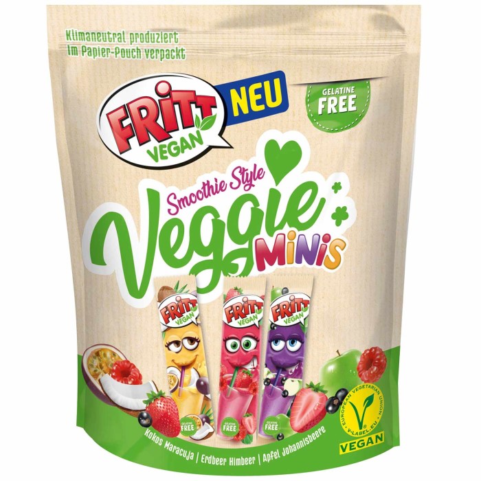 Fritt Vegan Smoothie Style Veggie Kaubonbons Minis 135g / 4.76 oz