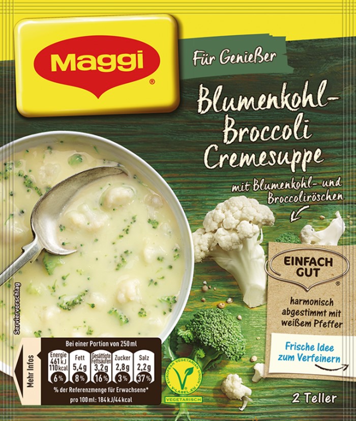 Maggi Für Genießer Blumenkohl-Broccoli Cremesuppe ergibt 0,5 Liter