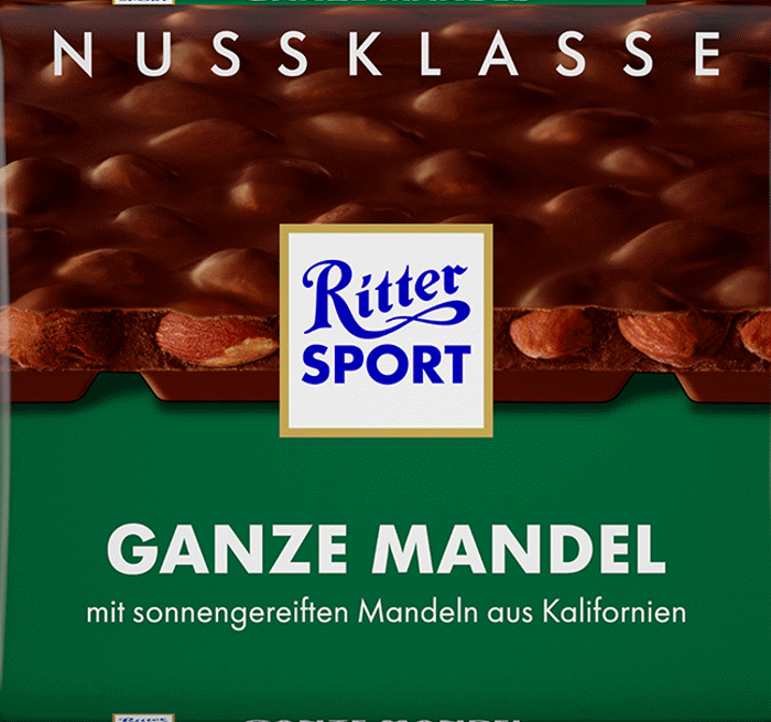 Ritter Sport Nussklasse Schokolade Ganze Mandel 100g