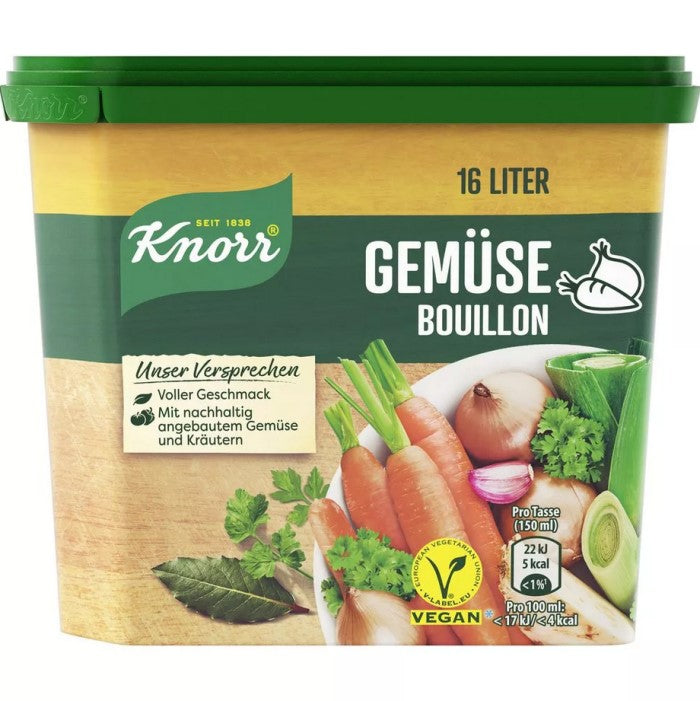 Knorr vegane Gemüse Bouillon in der Vorratsdose ergibt 16 Liter 320g