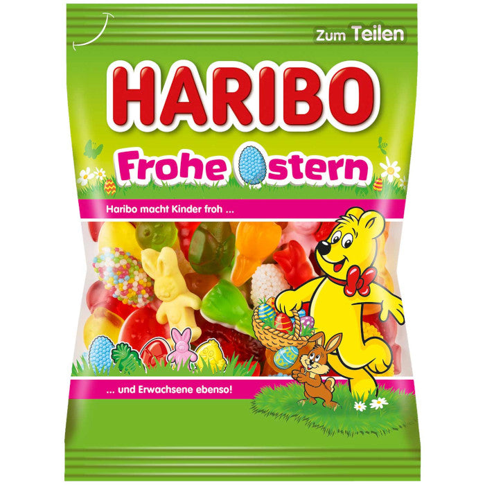 HARIBO Frohe Ostern Fruchtgummi, Schaumzucker und Gelee mit Nonpareille 200g