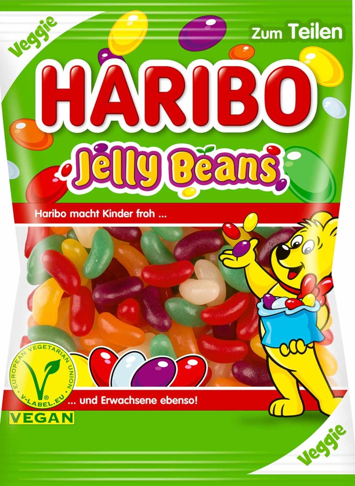 HARIBO Jelly Beans Veggie Vegane Gelee-Bohnen 175g