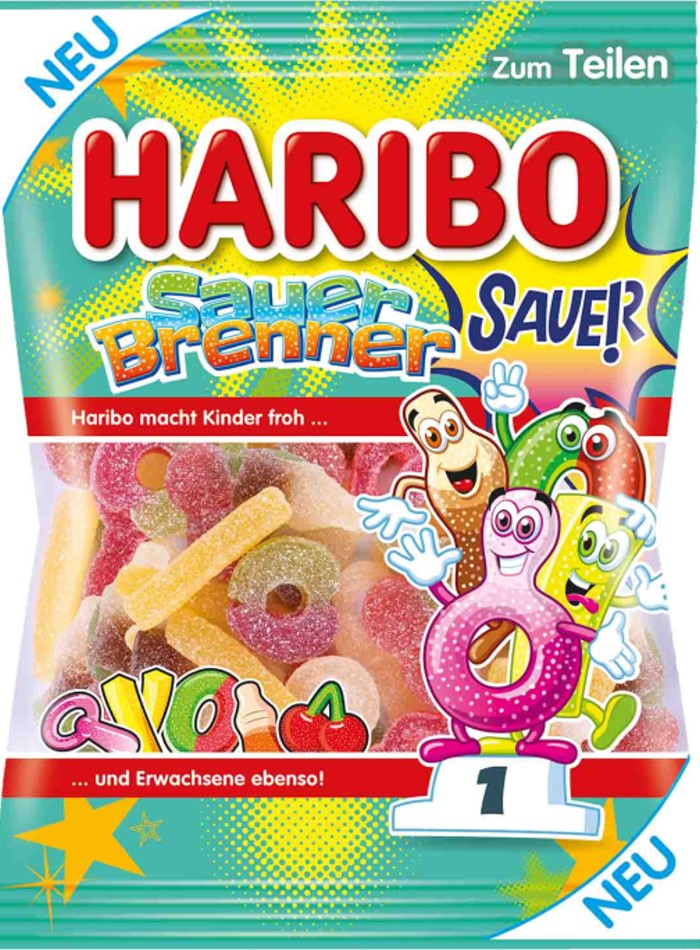 HARIBO Sauer Brenner sauer Fruchtgummies 160g