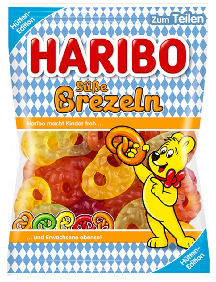 HARIBO Hütten Edition Süße Brezeln Fruchtgummies 175g