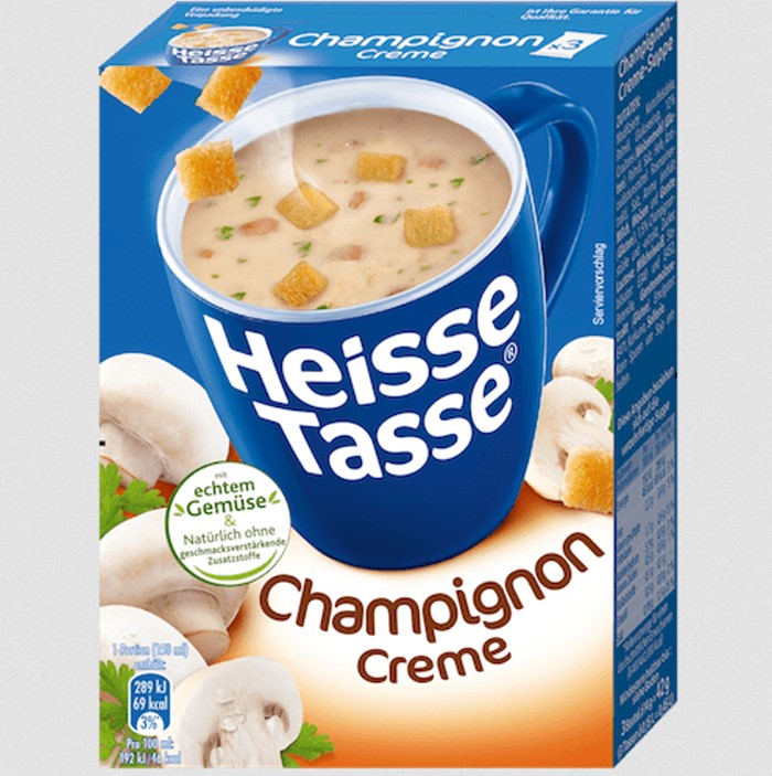 Erasco Heisse Tasse Champignon Creme Suppe