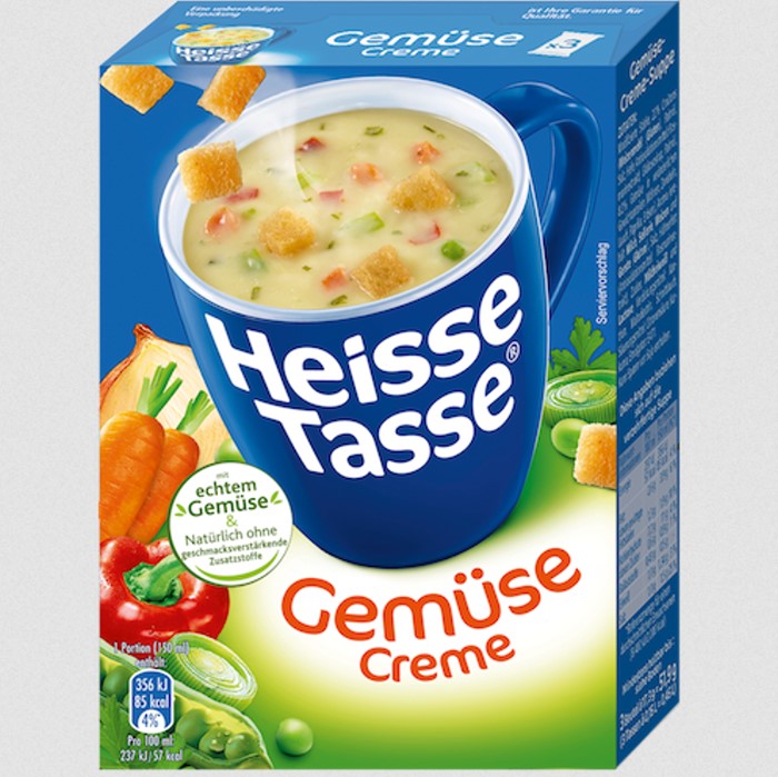 Erasco Heisse Tasse Gemüse Creme Suppe
