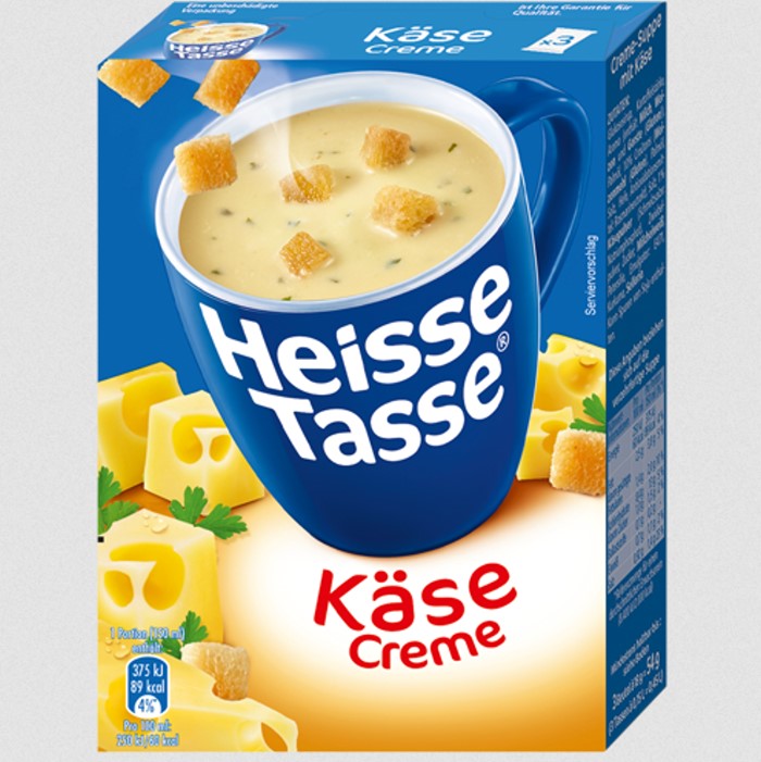 Erasco Heisse Tasse Käse Creme Suppe