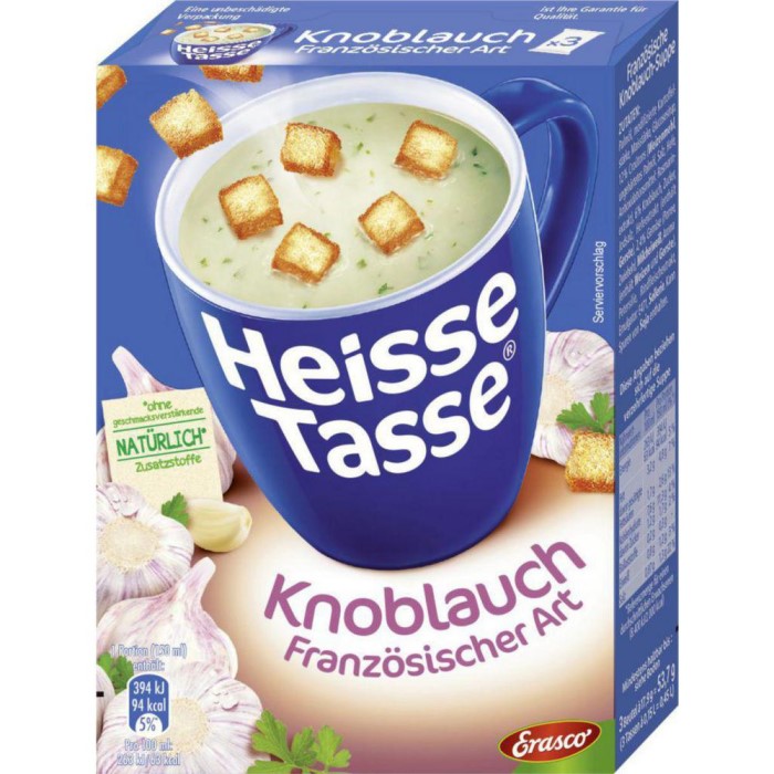 Erasco Heisse Tasse Knoblauch Suppe Französische Art