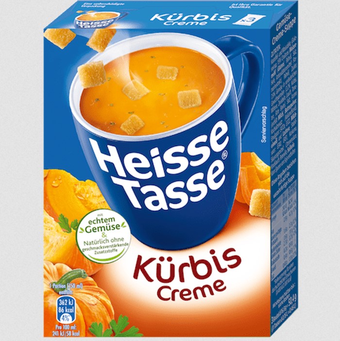 Erasco Heisse Tasse Kürbis Creme Suppe