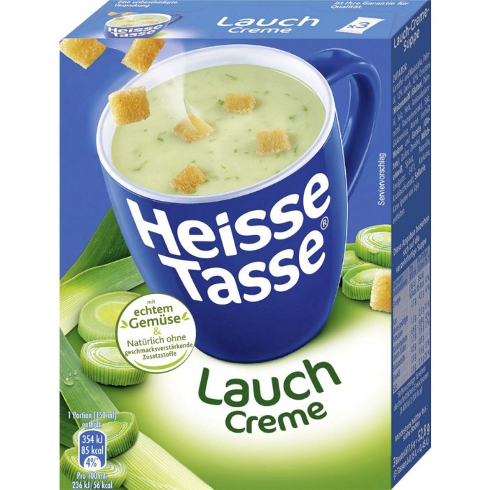 Erasco Heisse Tasse Lauch Creme Suppe