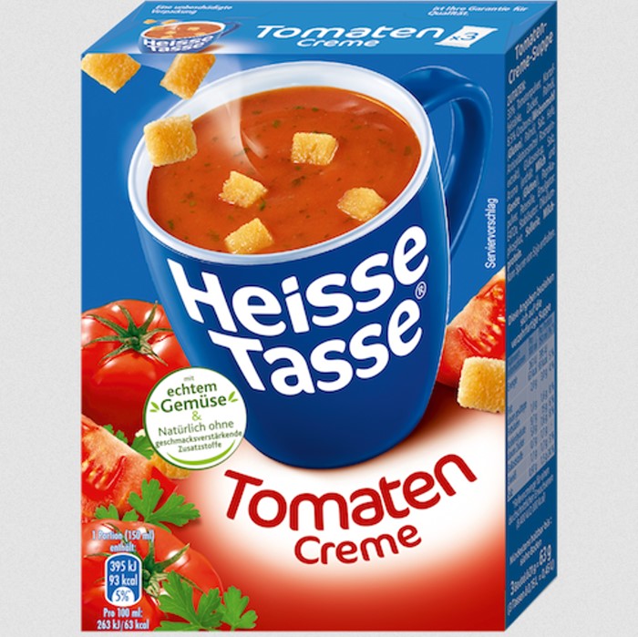 Erasco Heisse Tasse Tomaten Creme Suppe