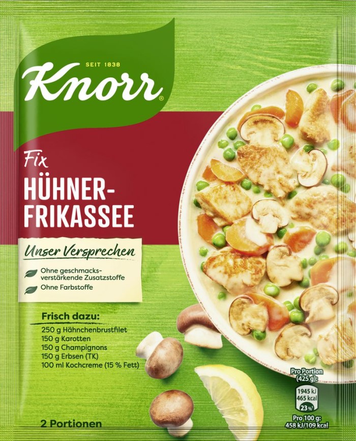 Knorr Fix für Hühnerfrikassee 36g / 1.26oz NET. WT.