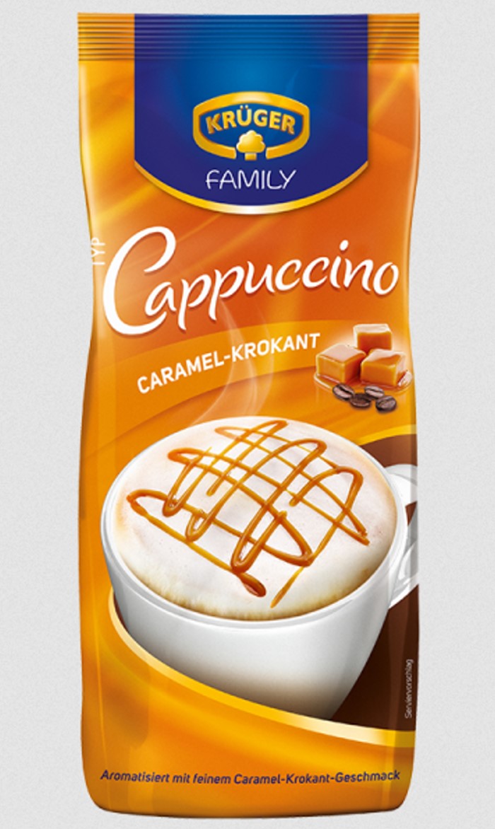 KRÜGER FAMILY Cappuccino Caramel-Krokant 500g / 17.63oz