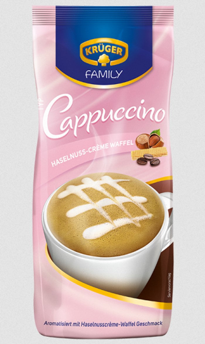 KRÜGER FAMILY Cappuccino Haselnuss-Waffel 500g / 17.63oz