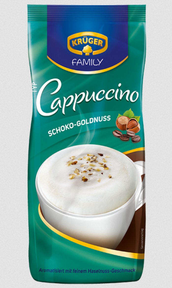 KRÜGER FAMILY Cappuccino Schoko-Goldnuss 500g / 17.63oz