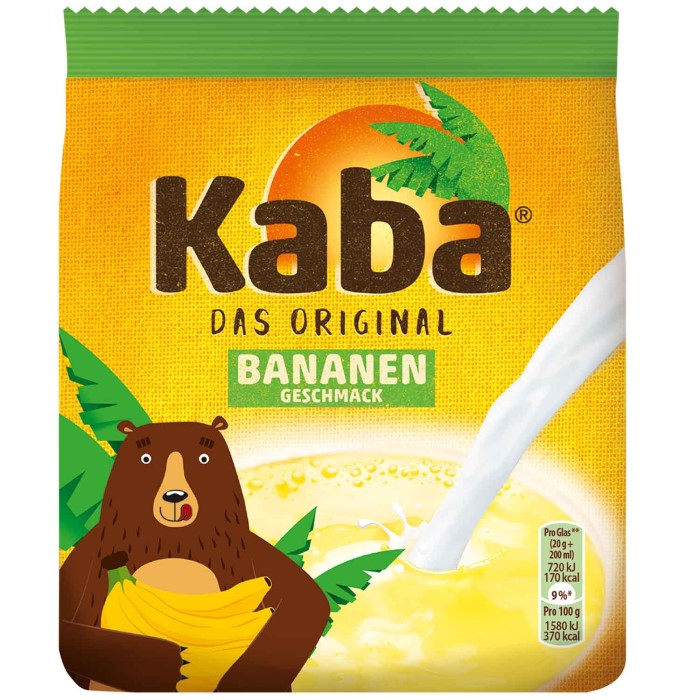 Kaba Banane lösliches Getränke-Pulver mit Bananengeschmack 400g
